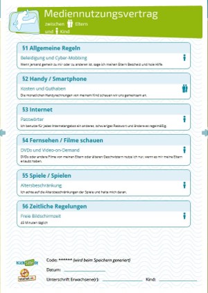 Mediennutzungsvertrag