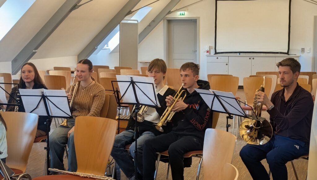 Gruppenbild bei den Probentagen des Schulorchesters in Diez bei Limburg